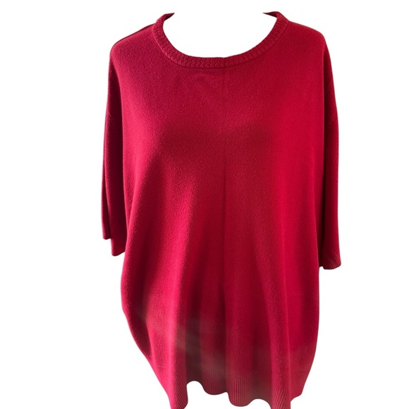 Vibrant Red Knit pullover Sweater by Sag Harbour size 3X - Picture 1 of 7